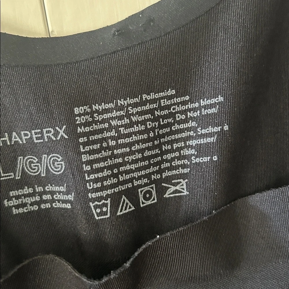 ShaperX Black Shapewear Body Suit Sz L
